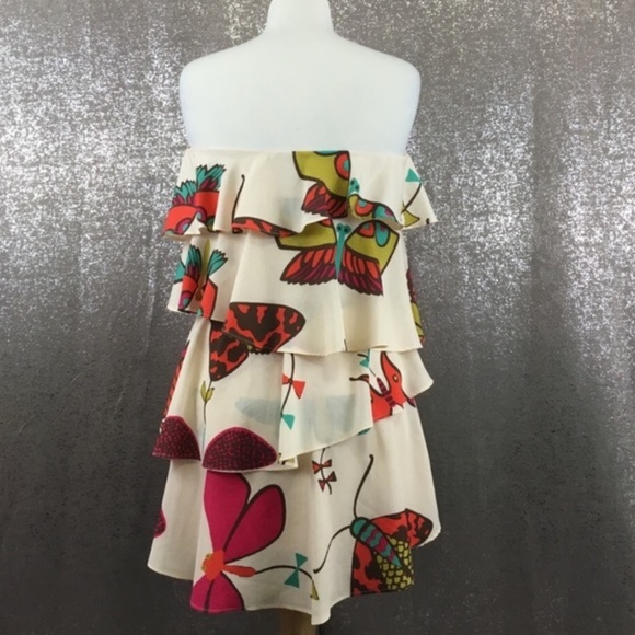 Judith March Anthropology butterfly ruffle dress - Picture 3 of 5